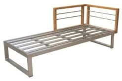 OUTFLEXX Ecklounge, Natur/grau, Edelstahl/Teak, 5 Personen, Inklusive Sessel Und Multifunktionstisch 100 X 70 Cm, Lehne Links -Gartenmöbel 21652 7.JPG 1