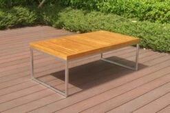 OUTFLEXX Ecklounge, Natur/grau, Edelstahl/Teak, 4 Personen, Inklusive Tisch 110 X 60 Cm, Lehne Links -Gartenmöbel 21655 1.JPG