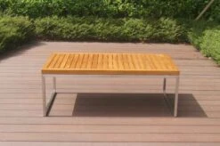 OUTFLEXX Ecklounge, Natur/grau, Edelstahl/Teak, 4 Personen, Inklusive Tisch 110 X 60 Cm, Lehne Links -Gartenmöbel 21655 2.JPG