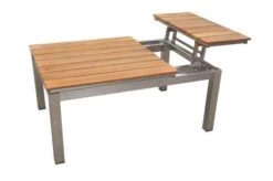OUTFLEXX Ecklounge, Natur/grau, Edelstahl/Teak, 5 Personen, Inklusive Sessel Und Multifunktionstisch 100 X 70 Cm, Lehne Links -Gartenmöbel 21656 15.JPG