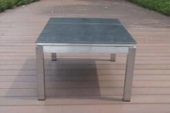 OUTFLEXX Multifunktionstisch, Grau Marmoriert, Glaskeramik / Edelstahl, 100/118x70/90x45/60cm, Platten Mehrfach Verstellbar -Gartenmöbel 21657 16.JPG