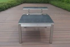 OUTFLEXX Multifunktionstisch, Grau Marmoriert, Glaskeramik / Edelstahl, 100/118x70/90x45/60cm, Platten Mehrfach Verstellbar -Gartenmöbel 21657 17.JPG