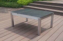 OUTFLEXX Multifunktionstisch, Grau Marmoriert, Glaskeramik / Edelstahl, 100/118x70/90x45/60cm, Platten Mehrfach Verstellbar -Gartenmöbel 21657 8.JPG