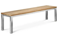 OUTFLEXX Classic Bank, Silber/natur, Edelstahl/recycled FSC-Teak, 200 X 40 X 45 Cm -Gartenmöbel 21707 8.jpg