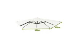 OUTFLEXX Ersatzdach Für Ampelschirme, Creme, Polyester, 300x300cm -Gartenmöbel 21755 4.jpg