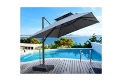 OUTFLEXX Ampelschirm, Anthrazit, Aluminium/Polyester, 300x300cm, Quadratisch -Gartenmöbel 21787 2.jpg