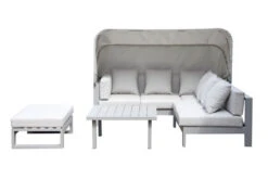 OUTFLEXX Willis Loungemöbel, Hellgrau, Alu/Polyester, 4-5 Personen, Mit Faltbarem Dach, Inkl. Loungetisch Und Hocker -Gartenmöbel 21821 3.jpg