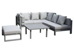 OUTFLEXX Willis Loungemöbel, Hellgrau, Alu/Polyester, 4-5 Personen, Mit Faltbarem Dach, Inkl. Loungetisch Und Hocker -Gartenmöbel 21821 4.jpg