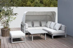 OUTFLEXX Willis Loungemöbel, Hellgrau, Alu/Polyester, 4-5 Personen, Mit Faltbarem Dach, Inkl. Loungetisch Und Hocker -Gartenmöbel 21821 6.jpg