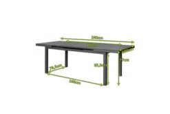 OUTFLEXX Premium Ausziehtisch, Anthrazit/grau, Aluminium/Glas, 180/240x100cm, Automatischer Ausziehmechanismus -Gartenmöbel 21876 5.jpg