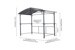 LECO Profi Grillpavillon, Anthrazit/grau Getönt, Aluminium/Polycarbonat, 165x275x233 Cm 7 LECO Profi Grillpavillon, Anthrazit/grau Getönt, Aluminium/Polycarbonat, 165x275x233 Cm -Gartenmöbel 21878 4.jpg