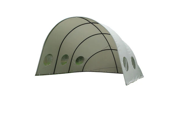 LECO Pavillon Muschel , Grau, Stahl/Polyester, 400 X500 X 282 Cm 1 LECO Pavillon Muschel , Grau, Stahl/Polyester, 400 X500 X 282 Cm