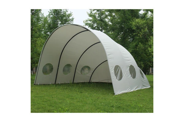 LECO Pavillon Muschel , Grau, Stahl/Polyester, 400 X500 X 282 Cm 2 LECO Pavillon Muschel , Grau, Stahl/Polyester, 400 X500 X 282 Cm – Bild 2