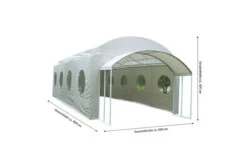 LECO Partyzelt Michelle , Natur/beige, Stahl/Polyester, 400x900x305 Cm -Gartenmöbel 21881 4.jpg