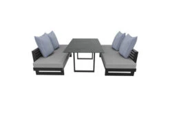 STERN Holly Dining-Bank/Liege, Anthrazit, Aluminium, 216x80x73 Cm, Inkl. Polster Grau Meliert -Gartenmöbel 21890 6.jpg