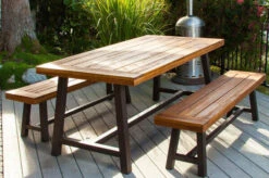 OUTFLEXX Bank, Natur/schwarz, Akazie, 160 X 36,5 X 45 Cm -Gartenmöbel 21924 9.jpg