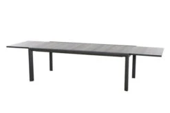 SIENA GARDEN Kingston Ausziehtisch, Matt Graphit/woodlook, Alu/Keramik/Glas, 220/340x108 Cm