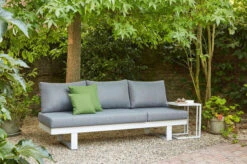 SIENA GARDEN Avenia Dining-Bank/Liege, Matt Weiß-grau/stone Grey, Aluminium, 73x195x70 Cm, Inkl. Sitz-und Rückenkissen -Gartenmöbel 21999 11.jpg