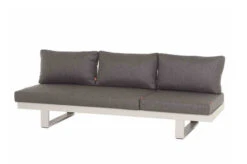 SIENA GARDEN Avenia Dining-Bank/Liege, Matt Weiß-grau/stone Grey, Aluminium, 73x195x70 Cm, Inkl. Sitz-und Rückenkissen -Gartenmöbel 21999 2.jpg