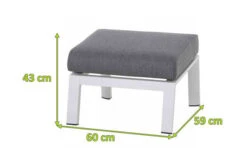 SIENA GARDEN Valencia Loungehocker, Matt Weiß-grau/stone Grey, Alu/Ranotex®-Gewebe, 59x60x43 Cm -Gartenmöbel 22008 5.jpg