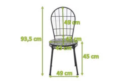 SIENA GARDEN Como Stapelstuhl, Matt Schwarz, Stahl/Keramik, 49x43x93,5 Cm, Mit Mosaikoptik -Gartenmöbel 22023 5.jpg