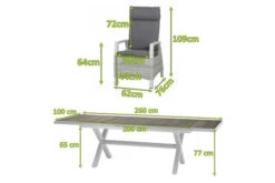 SIENA GARDEN Corido/Sincro Esstischgarnitur, Ice Grey/weiß Grau, Alu/Gardino®-Geflecht/Keramik, Ausziehtisch 200/260x100 Cm, 6 Dining Move Sessel 23 SIENA GARDEN Corido/Sincro Esstischgarnitur, Ice Grey/weiß Grau, Alu/Gardino®-Geflecht/Keramik, Ausziehtisch 200/260x100 Cm, 6 Dining Move Sessel -Gartenmöbel 22089 5.jpg