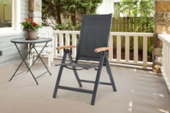 OUTFLEXX Esstischgarnitur, OUTFLEXX® Anthrazit Matt, Alu / Teak / Textil, Tisch 150/210x90cm, 4 Stapelsessel, 2 Multipo -Gartenmöbel 22171 3.jpg