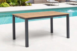 OUTFLEXX Esstischgarnitur, OUTFLEXX® Anthrazit Matt, Alu / Teak / Textil, Tisch 150/210x90cm, 4 Stapelsessel, 2 Multipo -Gartenmöbel 22171 6.jpg