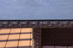 OUTFLEXX Esstisch, Braun, Polyrattan, 200x95cm, Tischplatte Spraystone, 6mm, Aufliegend -Gartenmöbel 22287 3.jpg