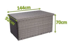 OUTFLEXX Kissenbox M, Grau, Polyrattan, 144x92x70cm -Gartenmöbel 22290 5.jpg