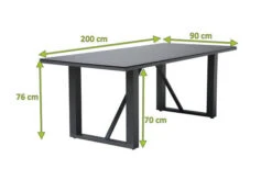 OUTFLEXX Esstisch, Anthrazit, Aluminium, Glaskeramik, 200x90 Cm -Gartenmöbel 22299 3.jpg