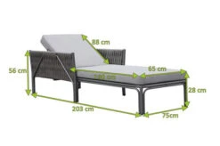 OUTFLEXX Mermaid Liege, Anthrazit, Aluminium/XL Geflecht, 203x75x56 Cm, Inkl. Polster -Gartenmöbel 22302 5.jpg