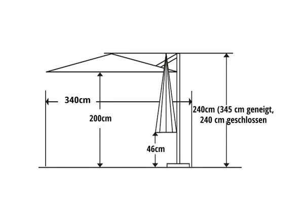 Schneider® SCHNEIDER Rhodos Junior Ampelschirm, Rot, 270x270 Cm, Quadratisch 5 Schneider® SCHNEIDER Rhodos Junior Ampelschirm, Rot, 270x270 Cm, Quadratisch – Bild 5