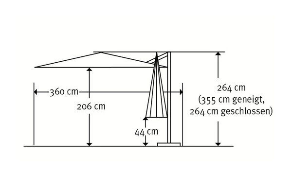 Schneider® SCHNEIDER Rhodos Grande Ampelschirm, Natur, 300x400 Cm, Rechteckig 5 Schneider® SCHNEIDER Rhodos Grande Ampelschirm, Natur, 300x400 Cm, Rechteckig – Bild 5