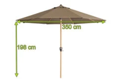 DOPPLER Alu Wood Mittelstockschirm, Greige, Alu/Polyester, 350cm, Mit Kurbel, Holzoptik -Gartenmöbel 22340 mass.jpg