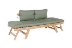 OUTFLEXX Lounge/Liege, FSC Akazie, Teakoptik, 192x70x60cm, Inkl. Polster, Grün -Gartenmöbel 22356 6.jpg