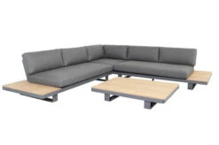 OUTFLEXX Ecklounge, Grau, Alu/Akazie Im Teak Look, 5 Personen, Inkl. Polster In Grau, Tisch 130x95 Cm -Gartenmöbel 22366 8.jpg