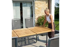 HARTMAN Silencio / Aruba Sitzgruppe, Xerix/natur, Alu/Teak, 6 Dining Sessel, 2 Multipo, 160/220x90cm, FSC-Teak Armlehnen -Gartenmöbel 22443 7.jpg