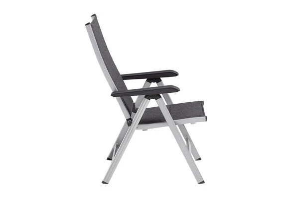 KETTLER BasicPlus Padded Multipositionssessel, Silber/anthrazit, Alu/Textilene, 0301201-9000, Verstellbare Rückenlehne 2 KETTLER BasicPlus Padded Multipositionssessel, Silber/anthrazit, Alu/Textilene, 0301201-9000, Verstellbare Rückenlehne – Bild 2