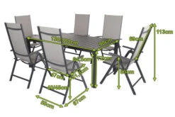 VILLANA Esstischgruppe, Anthrazit/grau, Alu/Textilene, Tisch 130/180x90cm, 6 Multipositionssessel -Gartenmöbel 22584 05.jpg