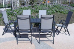 VILLANA Esstischgruppe, Anthrazit/grau, Alu/Textilene, Tisch 130/180x90cm, 6 Multipositionssessel -Gartenmöbel 22584 06.jpg