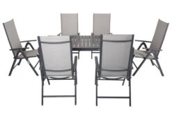 VILLANA Esstischgruppe, Anthrazit/grau, Alu/Textilene, Tisch 130/180x90cm, 6 Multipositionssessel -Gartenmöbel 22584 07.jpg