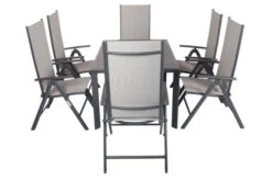 VILLANA Esstischgruppe, Anthrazit/grau, Alu/Textilene, Tisch 130/180x90cm, 6 Multipositionssessel -Gartenmöbel 22584 09.jpg