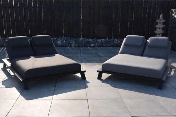 OUTFLEXX Exklusivmodell Blain Doppelliege, Sooty, Alu/Sunbrella, 210 X 144 X 34 Cm, Inkl. Verstellbarer Rückenlehne 8 OUTFLEXX Exklusivmodell Blain Doppelliege, Sooty, Alu/Sunbrella, 210 X 144 X 34 Cm, Inkl. Verstellbarer Rückenlehne – Bild 8