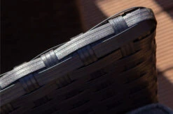 OUTFLEXX Esstischgarnitur, Polyrattan/Teakholz, Tisch 160x90cm, 4 Hochlehner, Inkl. Polster -Gartenmöbel 22881 3.jpg