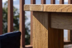 OUTFLEXX Esstischgarnitur, Polyrattan/Teakholz, Tisch 160x90cm, 4 Hochlehner, Inkl. Polster -Gartenmöbel 22881 7.jpg