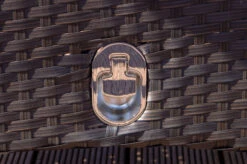 OUTFLEXX Esstischgarnitur, Polyrattan/Teakholz, Tisch 160x90cm, 4 Hochlehner, Inkl. Polster -Gartenmöbel 22881 9.jpg