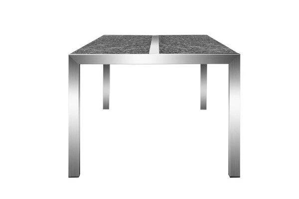 STERN Esstischgarnitur, Silber/grau, Edelstahl/Textilene, Tisch 200 X 100 Cm, 2 Teilige Tischplatte, 4 Stapelsessel, Hohe Rückenlehne, 2 Multipo, Padded 10 STERN Esstischgarnitur, Silber/grau, Edelstahl/Textilene, Tisch 200 X 100 Cm, 2 Teilige Tischplatte, 4 Stapelsessel, Hohe Rückenlehne, 2 Multipo, Padded – Bild 10