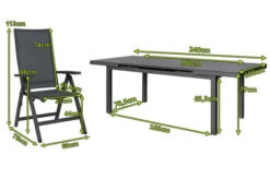 STERN New Top Esstischgarnitur, Anthrazit, Alu / Glas / Textil, Tisch 180/240x100cm, 8 Klappsessel -Gartenmöbel 22988 5.jpg