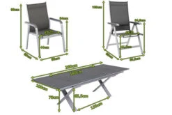 KETTLER BasicPlus Esstischgarnitur, Silber / Anthrazit, Alu / Spraystone / Textil, Tisch 180/280x100cm, 6 Stapelsessel, 2 Multipo -Gartenmöbel 23014 5.jpg